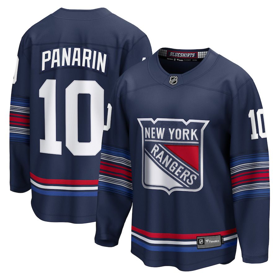 Men New York Rangers #10 Artemi Panarin Fanatics Branded Navy Alternate Premier Breakaway Player NHL Jersey